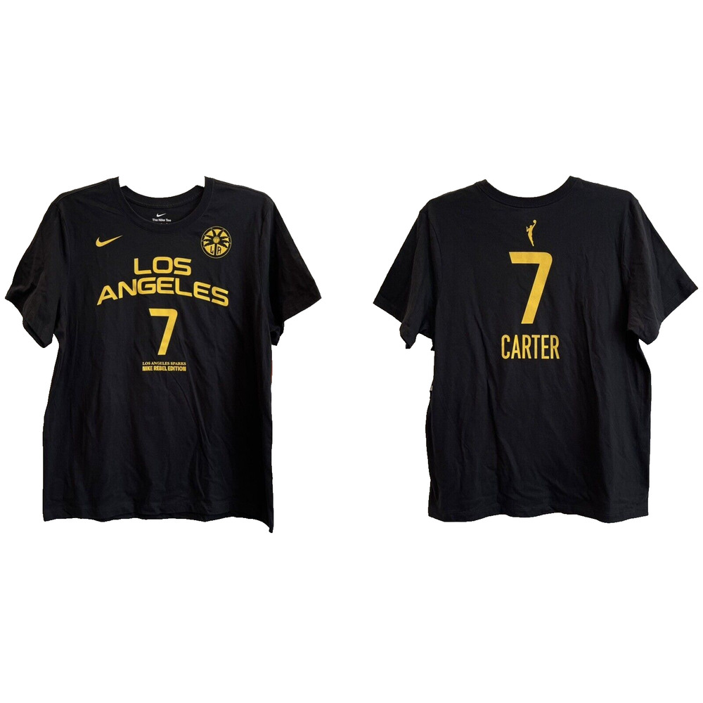 Chennedy Carter Los Angeles Sparks Nike T-Shirt XL Black Rebel Edition #7 🏀NEW
